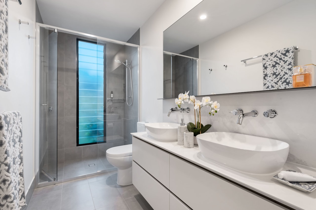 Renovated modern bathroom