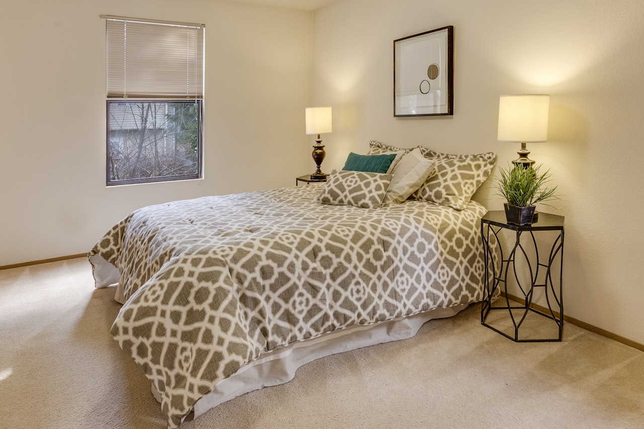 Finished bedroom with trim and millwork